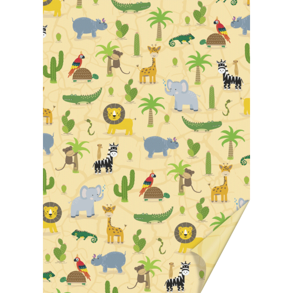 Бумага с рисунком "Дикий мир" двухсторонняя 21х29,7см 300г/м2 Heyda