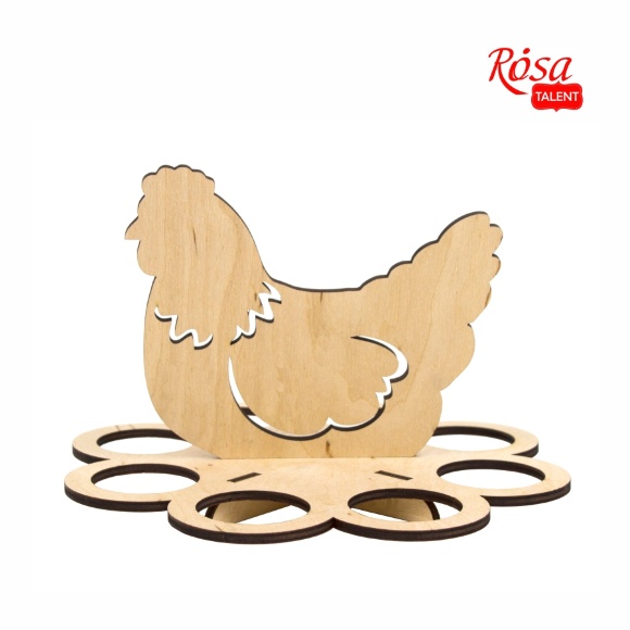 Подставка для яиц „Курочка“ 1 фанера 20х20х14см ROSA TALENT
