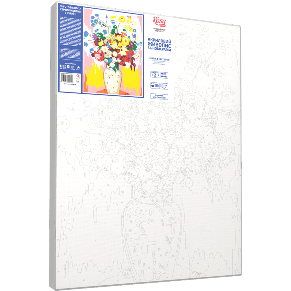 Картина по номерам "Ваза с цветами" ROSA START