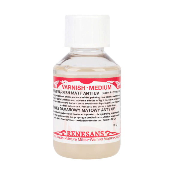 Лак дамарный матовый с защитой от УФ 100мл Renesans