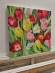 Painting Tulips, artist Nina Lytvyn
