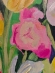 Painting Tulips, artist Nina Lytvyn