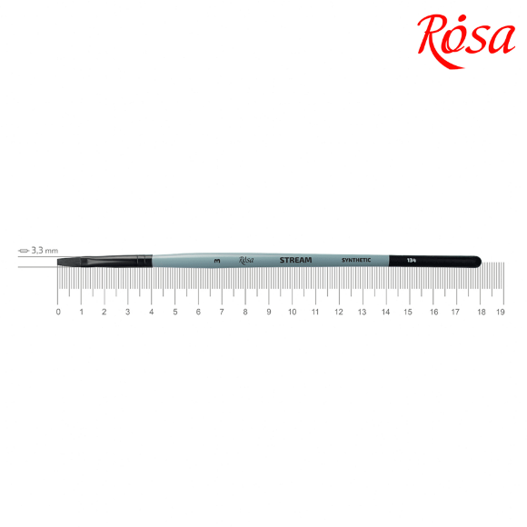 Кисть синтетика плоская STREAM 134 №3 короткая ручка ROSA Кисть синтетика плоская STREAM 134 №3 короткая ручка ROSA