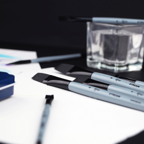 Кисть синтетика плоская STREAM 134 №3 короткая ручка ROSA Кисть синтетика плоская STREAM 134 №3 короткая ручка ROSA