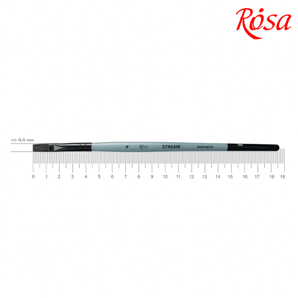 Кисть синтетика плоская STREAM 134 №3 короткая ручка ROSA Кисть синтетика плоская STREAM 134 №3 короткая ручка ROSA