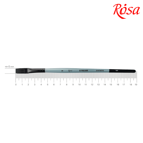 Кисть синтетика плоская STREAM 134 №3 короткая ручка ROSA Кисть синтетика плоская STREAM 134 №3 короткая ручка ROSA