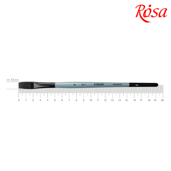 Кисть синтетика плоская STREAM 134 №3 короткая ручка ROSA Кисть синтетика плоская STREAM 134 №3 короткая ручка ROSA