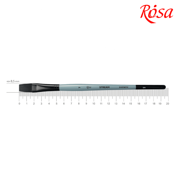 Кисть синтетика плоская STREAM 134 №3 короткая ручка ROSA Кисть синтетика плоская STREAM 134 №3 короткая ручка ROSA