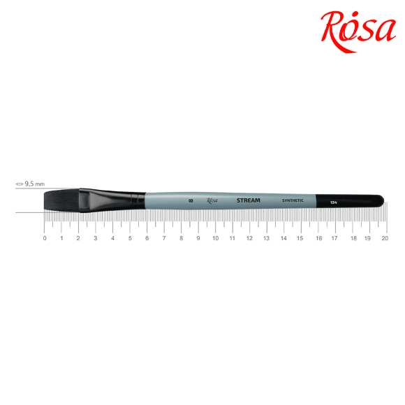 Кисть синтетика плоская STREAM 134 №3 короткая ручка ROSA Кисть синтетика плоская STREAM 134 №3 короткая ручка ROSA