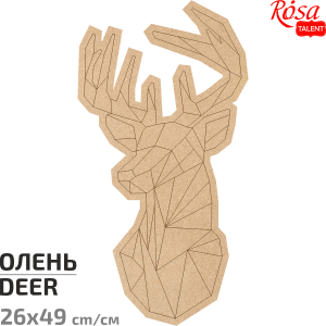 Підстава для декорування панно-мозаїки „Олень“ 1 МДФ 26х49см ROSA TALENT
