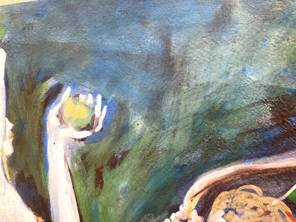 Акварель Тень матери Амура и Эрота, художник Павлов Виктор