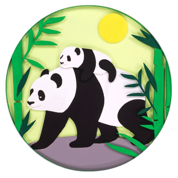 Набор картина 3D „Панды“ МДФ грунтованное 4 слоя 25х25см ROSA Talent Набор картина 3D „Панды“ МДФ грунтованное 4 слоя 25х25см ROSA Talent