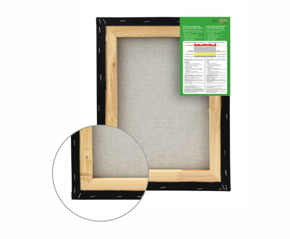 Подрамник 30×50 см модуль №1 мелкое зерно Черный грунт хлопок ROSA Gallery