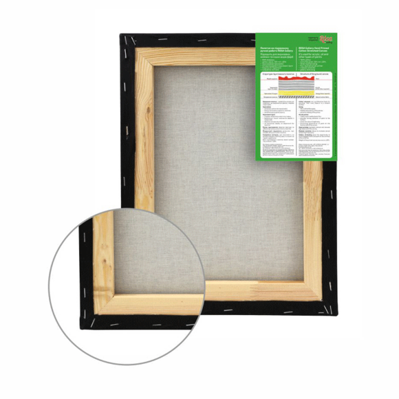 Підрамник 30×50 см модуль №1 дрібне зерно Чорний ґрунт бавовна ROSA Gallery