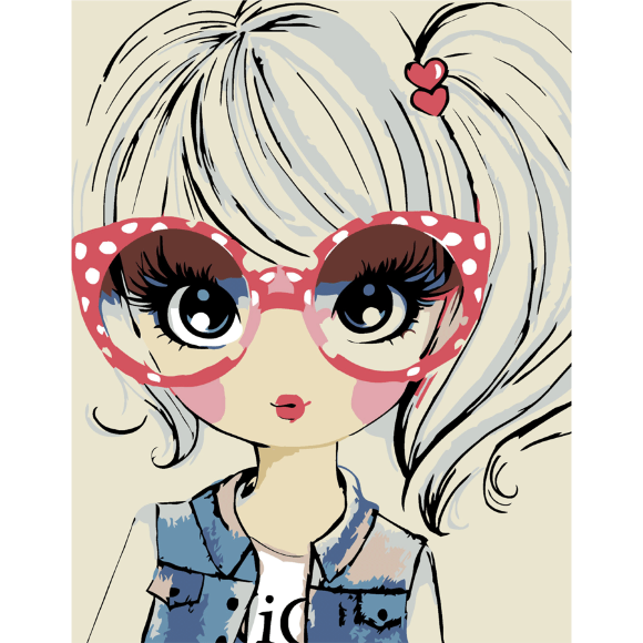 Картина по номерам „Cute GIRL“ 35×45см ROSA START