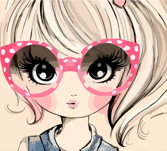 Картина по номерам „Cute GIRL“ 35×45см ROSA START