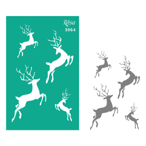 Трафарет многоразовый самоклеящийся №3064 Элементы и надписи 13х20см серия Новый год ROSA TALENT