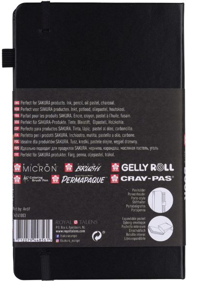 Блокнот Sakura Sketch А5 (13х21 см) 140 г/м2 80 л черный Sakura