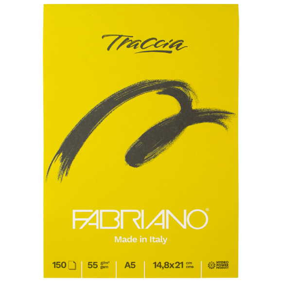 Блок бумаги для графики и каллиграфии TRACCIA А5 55г/м2 150л Fabriano