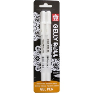 Набор гелевых ручек Gelly Roll BASIC MEDIUM 08 Белая 2шт. в блистере Sakura