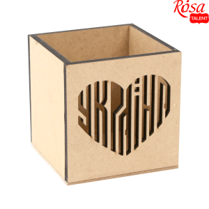 Стакан "Украина", МДФ, 10х10х10см, ROSA TALENT