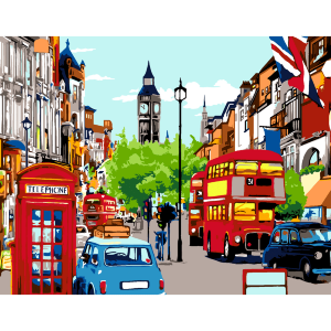 Картина по номерам „London Street“ 35×45см ROSA START