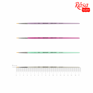 Кисть синтетика круглая ДЛЯ ДЕКОРА HOBBY & CRAFT 0 короткая ручка ROSA TALENT