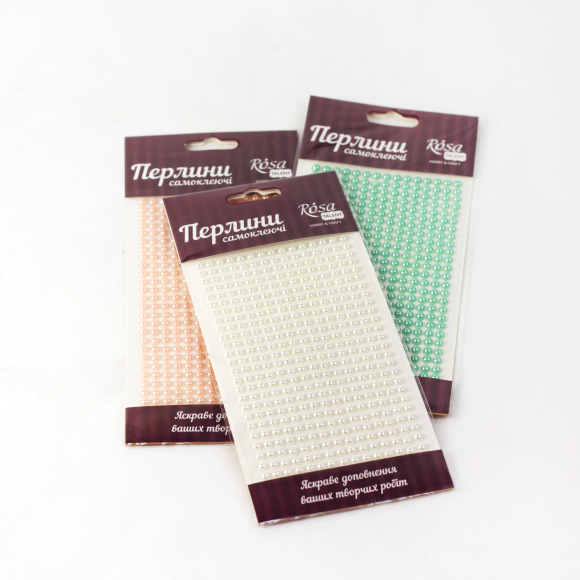 ROSA Talent Self-Adhesive White Pearls, 5mm, 375 pcs. ROSA Talent Self-Adhesive White Pearls, 5mm, 375 pcs.