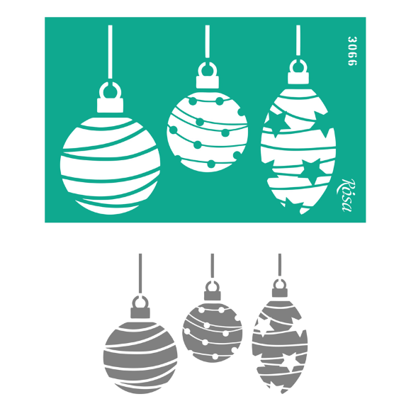 Трафарет многоразовый самоклеящийся №3066 Элементы и надписи 13х20см серия Новый год ROSA TALENT