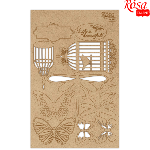 Чипборд для скрапбукинга „Floral Poem“ 1 ДВП 12,8х20см ROSA TALENT Чипборд для скрапбукинга „Floral Poem“ 1 ДВП 12,8х20см ROSA TALENT