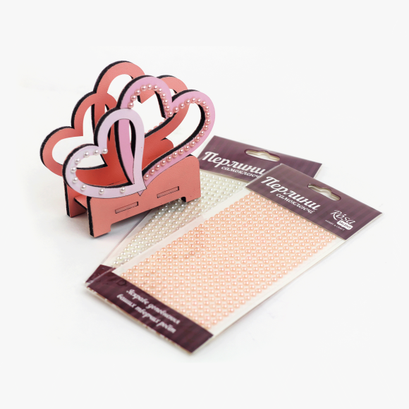 ROSA Talent Self-Adhesive Pink Pearls, 5mm, 375 pcs.