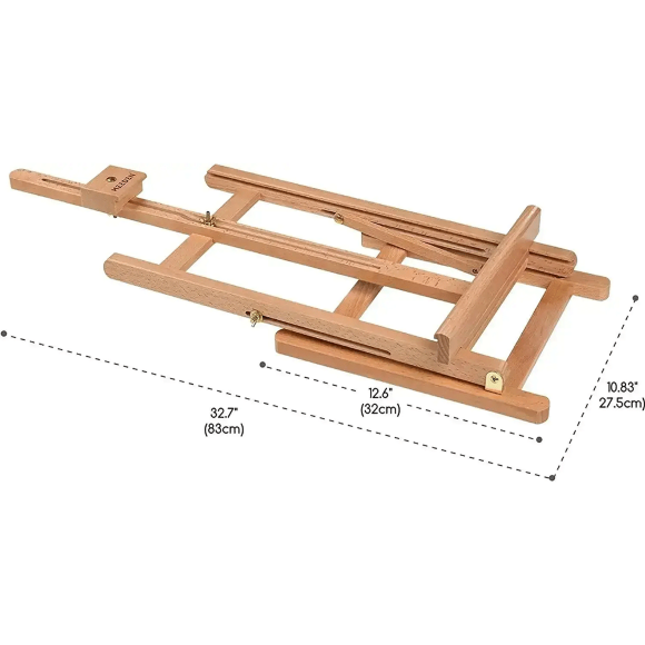 Мольберт настольный 6011 бук, 83х28х6 см. максимальная высота полотна 56см. Meeden Мольберт настольный 6011 бук, 83х28х6 см. максимальная высота полотна 56см. Meeden