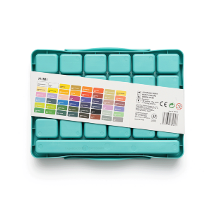 Набор гуашевых красок HIMI Twin Cup 48x12 мл в зеленом пластиковом пенале. Набор гуашевых красок HIMI Twin Cup 48x12 мл в зеленом пластиковом пенале.