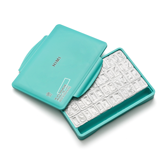 Набор гуашевых красок HIMI Twin Cup 48x12 мл в зеленом пластиковом пенале.