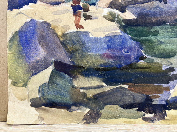 Акварель Морской берег, художник Кокин Михаил Акварель Морской берег, художник Кокин Михаил