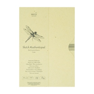 Склейка для эскизов в папке AUTHENTIC А4 80г/м2 100л кремовый цвет SM-LT Art