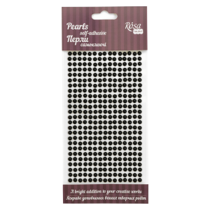 Жемчужины самоклеющиеся Черные 5мм 375шт ROSA Talent