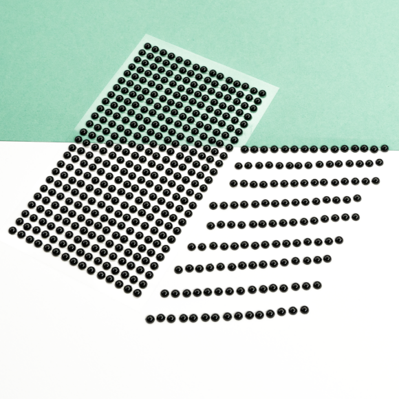 Жемчужины самоклеющиеся Черные 5мм 375шт ROSA Talent