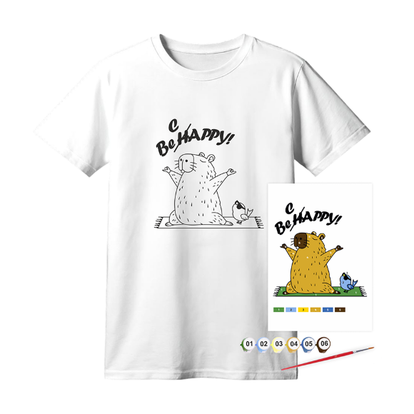 Набор футболка-раскраска Be Cappy хлопок 100% размер XS ROSA Talent