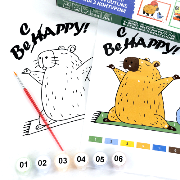 Набор футболка-раскраска Be Cappy хлопок 100% размер XS ROSA Talent