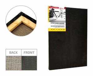 Подрамник 20×30 см модуль №1 крупное зерно Черный грунт лен ROSA