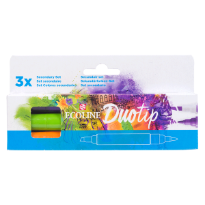 Набор акварельных двухсторонних маркеров ECOLINE DUO TIP Secondary 3шт Royal Talens