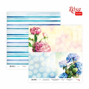 Бумага для скрапбукинга „Floral Poem“ 16 двухсторонняя 30,48х30,48см 200г/м2 ROSA TALENT