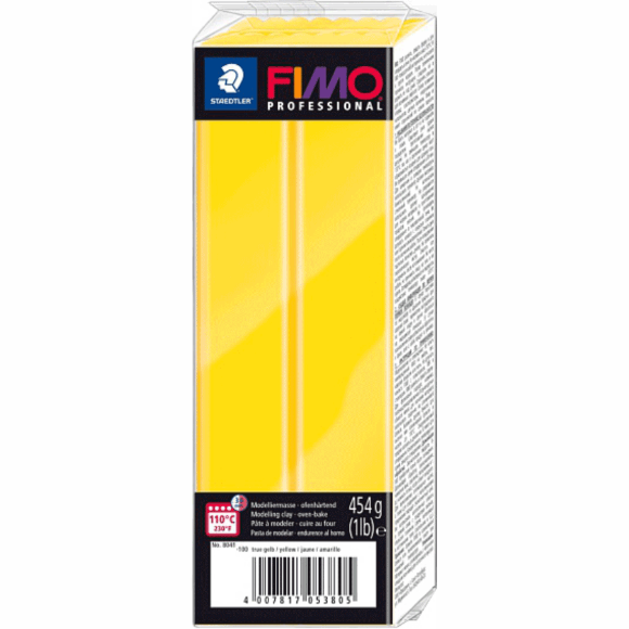 Пластика для бижутерии Professional Желтая 454г Fimo