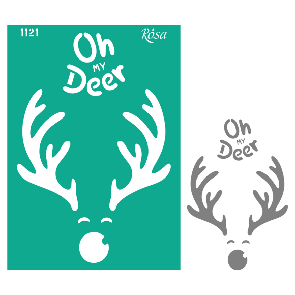 Трафарет многоразовый самоклеящийся №1121 серия Новый Год А4 (21×29,7см) ROSA TALENT