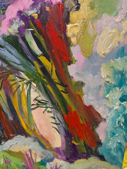 Painting First Frosts, artist Nina Lytvyn