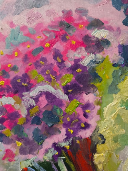 Painting First Frosts, artist Nina Lytvyn