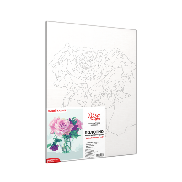 Полотно на картоне с контуром Натюрморт №35 30х40 хлопок акрил ROSA START