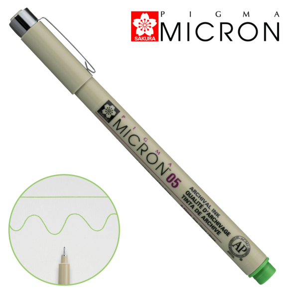 PIGMA MICRON liner (0.5), 0.45 mm Yellow, Sakura