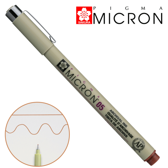 PIGMA MICRON liner (0.5), 0.45 mm Yellow, Sakura